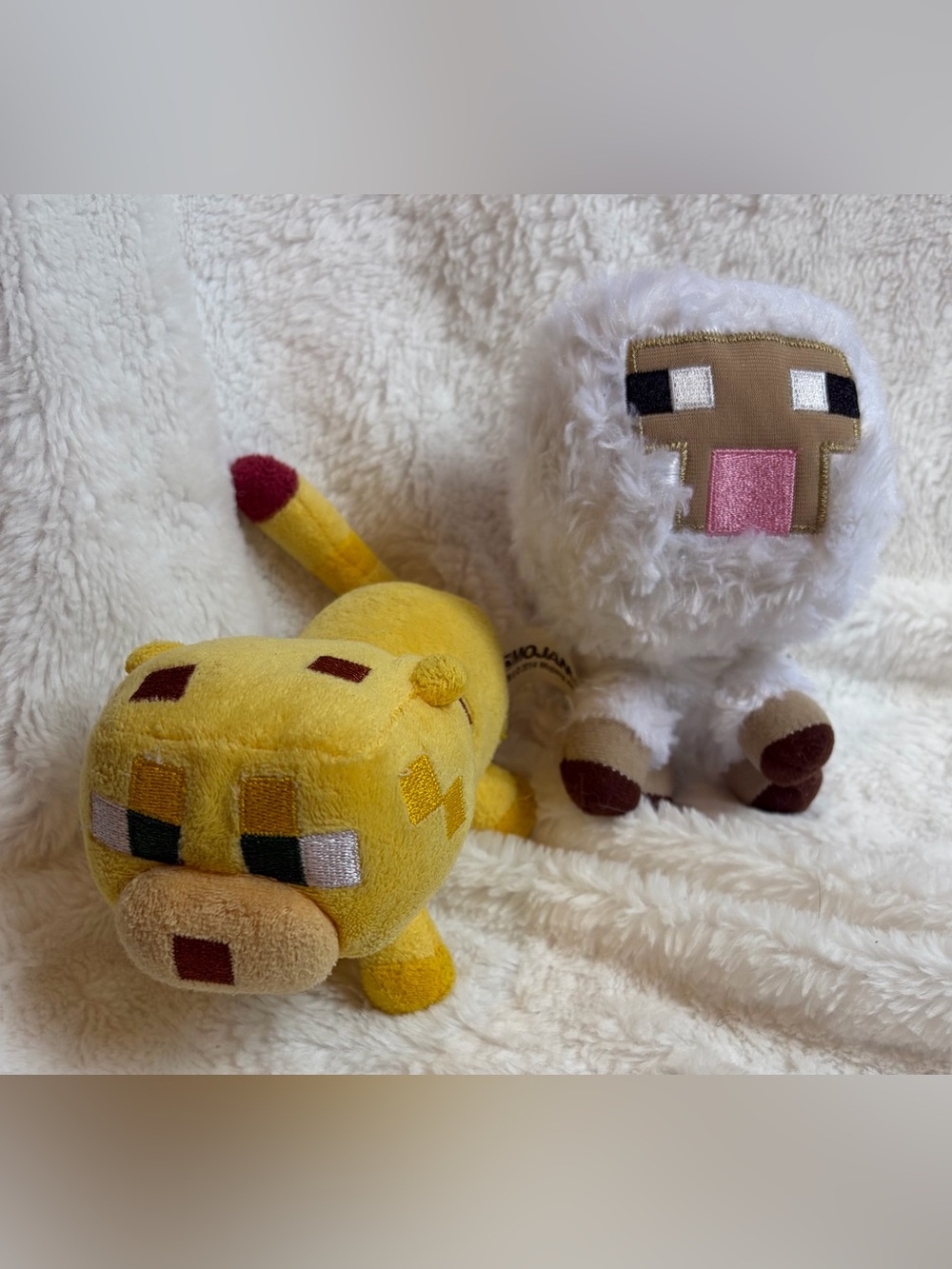 Minecraft Sheep and Ocelot Mojang Plush Toys